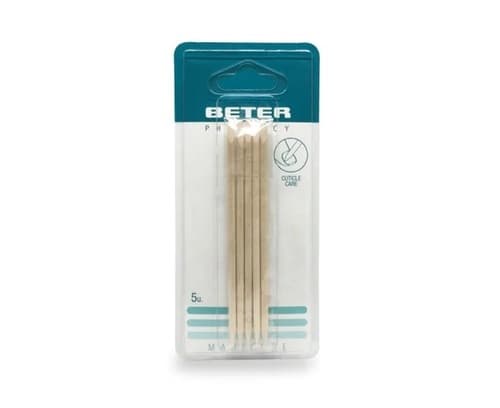 BETER 5WOODEN CUTICLE REMOVER #24026