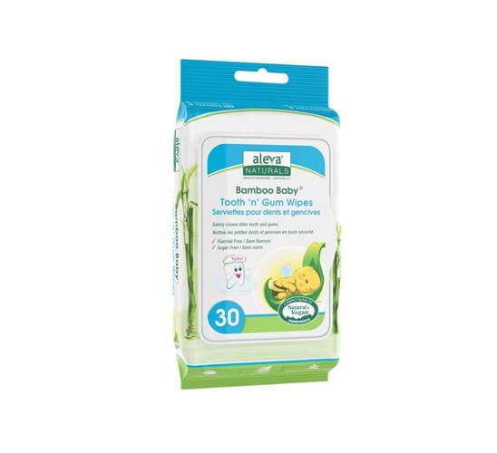ALEVA BAMBOO BABY TOOTH & GUM WIPES 30S