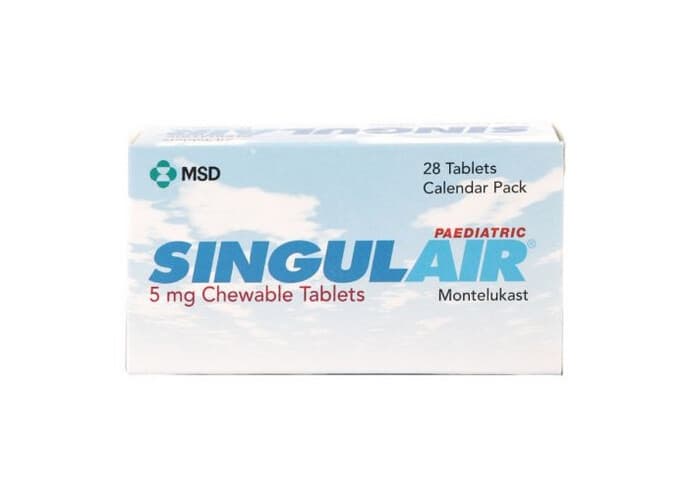 SINGULAIR 5MG PAEDIATRIC CHEWABLE 28 TAB
