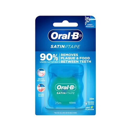 ORAL-B FLOSS SATIN TAPE MINT 25M WAXED-
