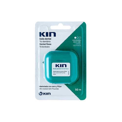 KIN MINTED DENTAL FLOSS WAXED 50M