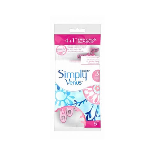 GILLETTE SIMPLY VENUS3 RAZROS 4+1