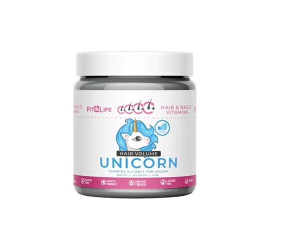 HAIR VOLUME UNICORN GUMMIES -60GUMMIES #FIT 4 LIFE