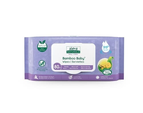 ALEVA NATURAL BAMBOO BABY WIPES -80WIPES