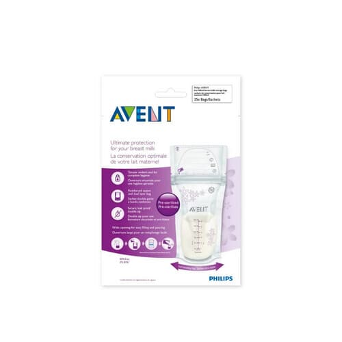 AVENT BREAST MILK STORAGE BAGS 180ML