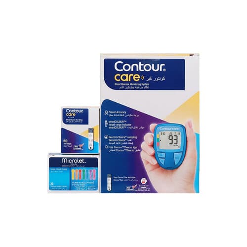 CONTOUR CARE GLUCOMETER +50STRIPS + 25LANCET