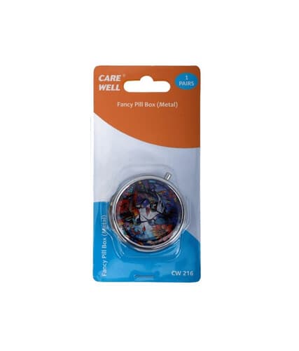 FANCY PILL BOX METAL CW216
