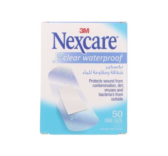 NEXCARE CLEAR WATERPROOF BANDAGES 50PCS