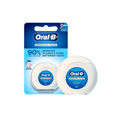 ORAL-B DENTAL ESSENTIAL FLOSS WAXED 50M MINT