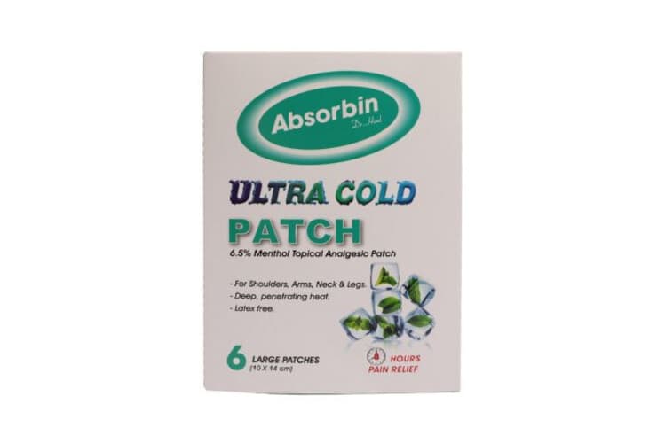 ABSORBINE JR ULTRA COLD 6 PATCHES (14X10CM)