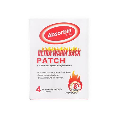ABSORBINE JR ULTRA WARM BACK 4PATCHES(22X10CM)