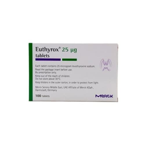 EUTHYROX 25MCG 100 TAB