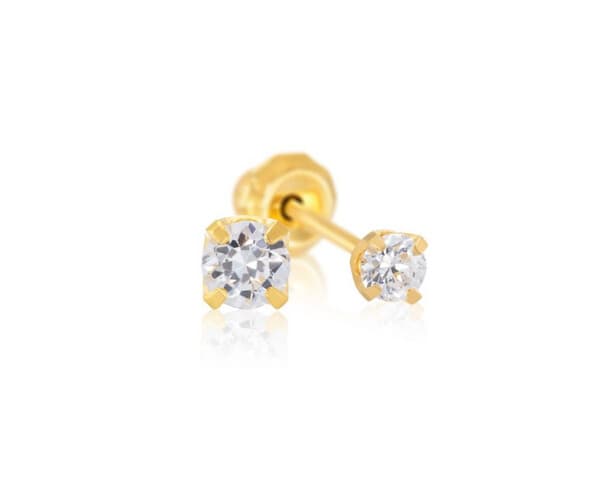INVERNESS EAR RING 23T 10KT 2MM SETTING CZ