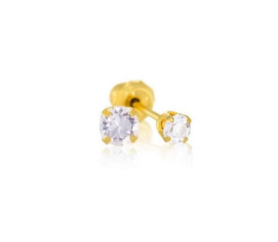 INVERNESS EAR RING 7T 10KT 3MM CZ
