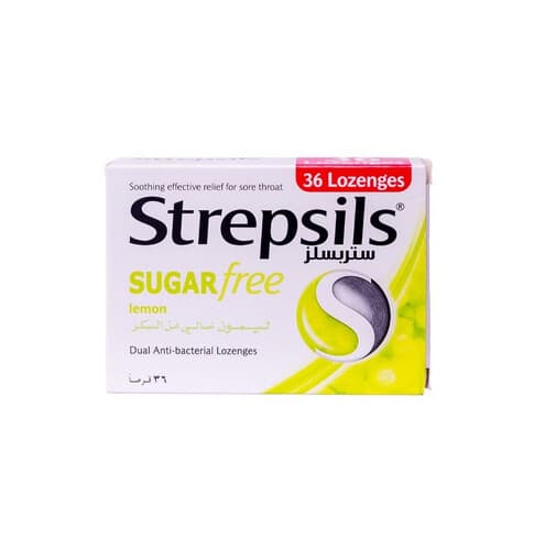 STREPSILS LEMON SUGAR FREE -36LOZENGES