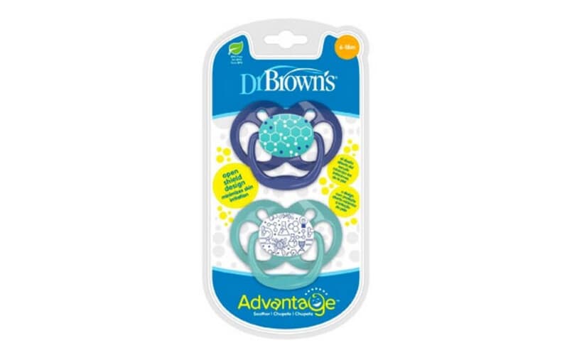 DR. BROWN'S PACIFIER STAGE 2 YELLOW/BLUE 6-18M