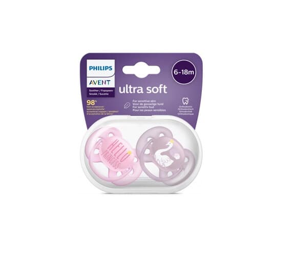 AVENT ULTRA SOFT SOOTHER DECO X2