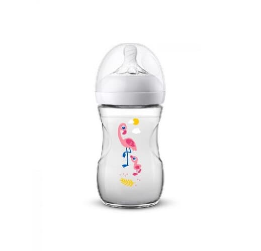 AVENT NATURAL BOTTLE TIGER/FLAMINGO 260ML